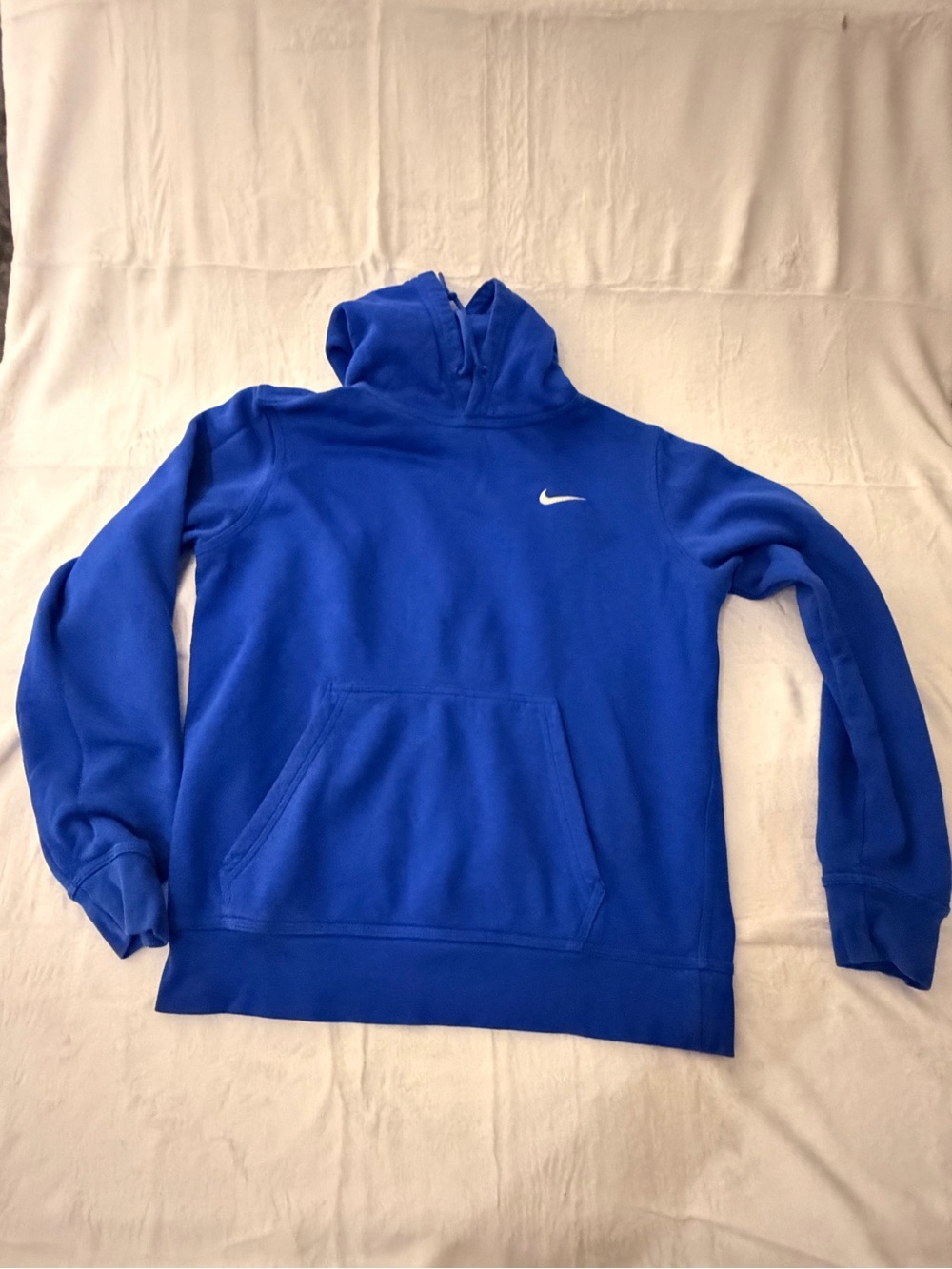 Men’s Nike Blue Hoodie with White Swoosh size: M